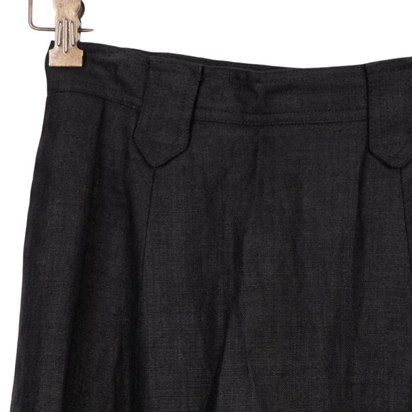 Liz Claiborne Maxi Skirt 6 Womens VTG Black 100% Linen Long Flowy Summer USA - Picture 2 of 6